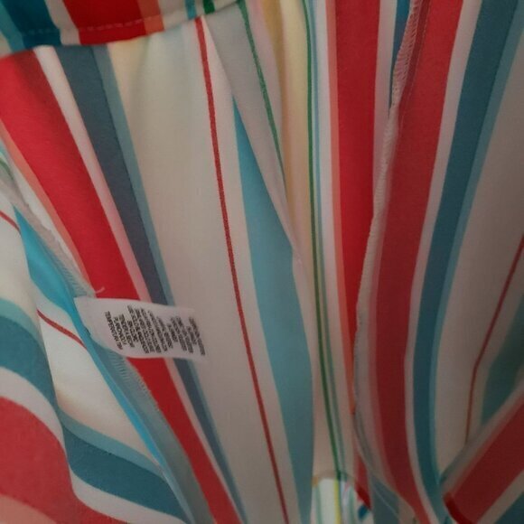 XOXO Womens Striped Dress Jumper Romper Sheer Over Shorts Maxi Size XL Pre-Owned - Picture 2 of 14